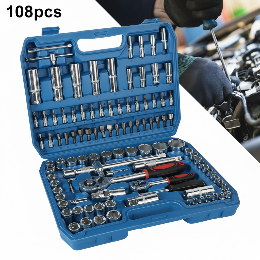 108pcs Ratchet Socket Wrench Set